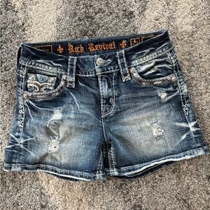 Rock Revival Bedazzled ‘Ashley Easy Short’ Denim Shorts